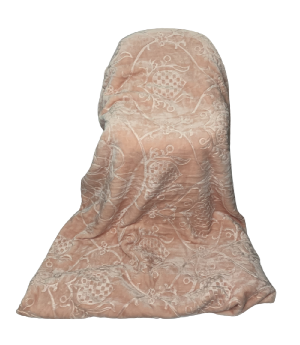 Queen Size Blanket Super Soft Mink Single Ply - Pink