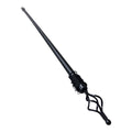SMTE - Black Expandable Curtain Single Rod with Twisted Cage Finial4m