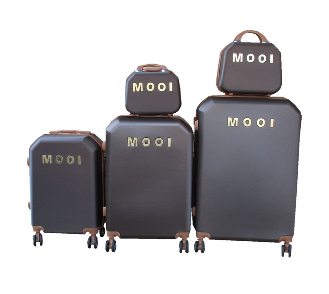 SMTE - 5 Pieces Travel Trolley Luggage SetDurable, Lightweight, Versatile SuitcasesLightBrown