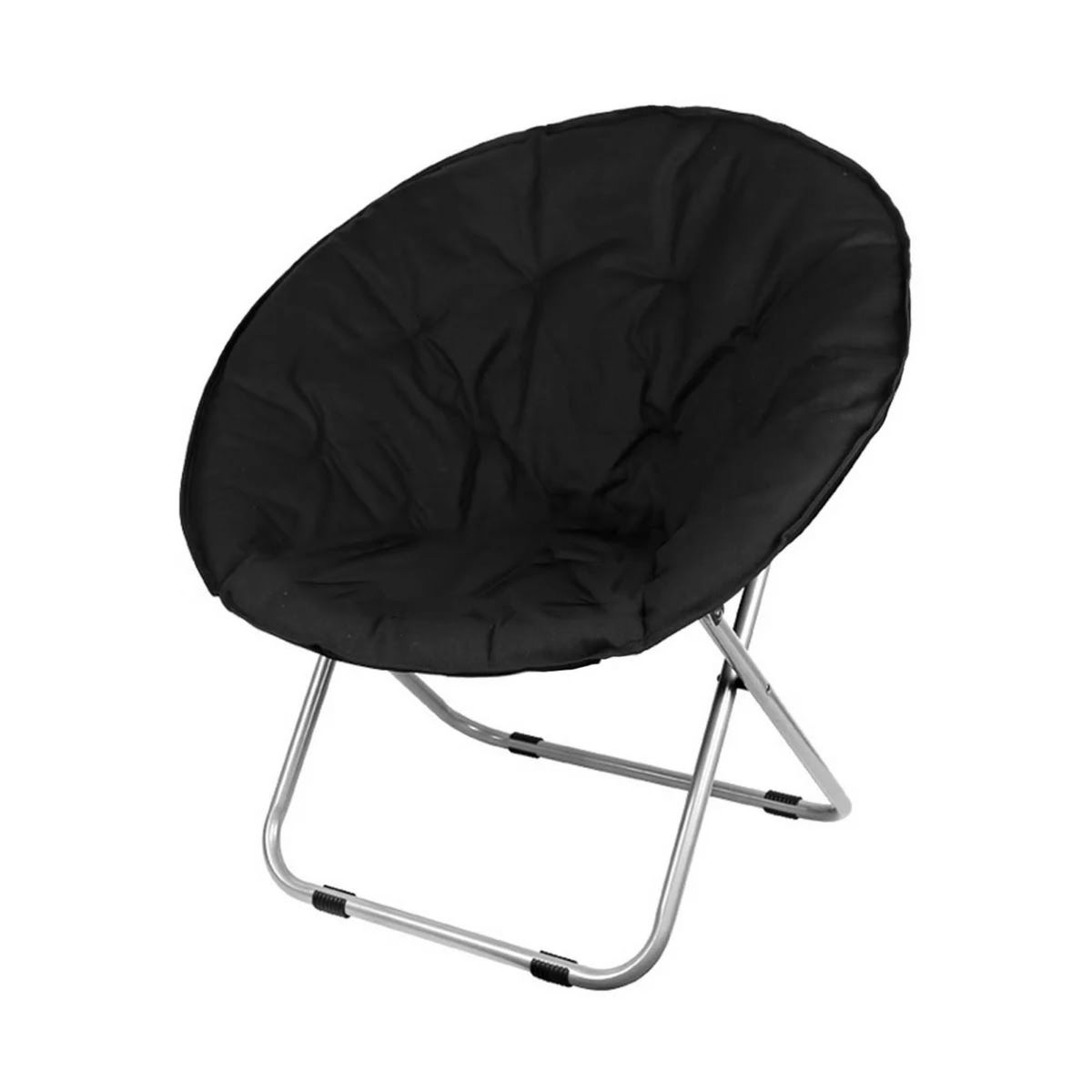 SMTE - Moon Chair Seat Stool Saucer Chairs Soft FoldingBlack