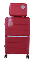 SMTE - Unbreakable Travel Luggage 2 Piece Suitcases Spinner22"Wine Red