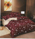 SMTE - Bedspread Set 5 Piece MicrofiberF14D8(Red)Queen