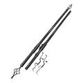 SMTE - X Clusive Expandable Curtain Double Rod with Twisted Cage Finial2m