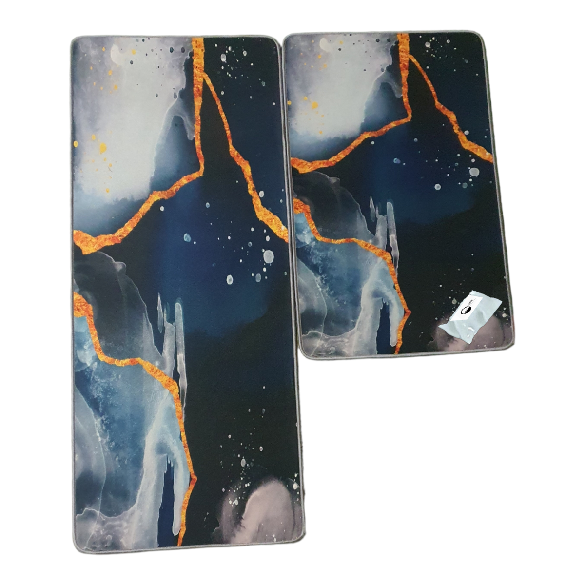 SMTE - Quality Comfortable 3 Piece kitchen Mat Bath Rug SetSky