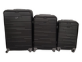 SMTE - 3 Piece Travel Luggage Suitcase Bag Set A03Black