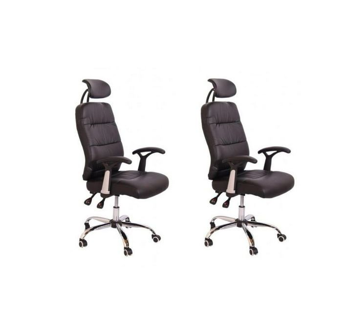 SMTE -  Black Office ChairsExecutive MidBack ErgonomicPack of 2