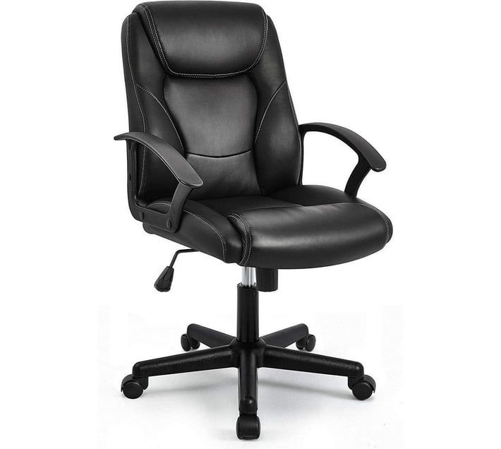 SMTE -  Office ChairsFaux Leather Swivel PremiumBlack Colour