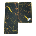 SMTE - Quality Comfortable 3 Piece kitchen Mat Bath Rug SetMarble