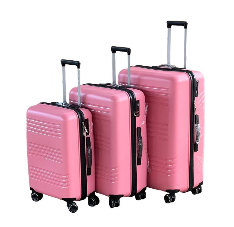 SMTE - Le Emporer 3Piece Suitcase SetUnbreakable PP Material LuggageBlush Pink