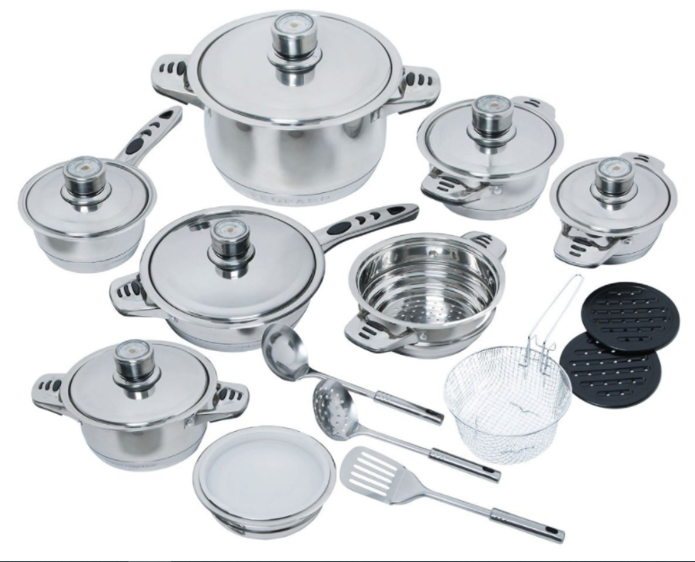 SMTE -  Stainless Steel NonStick 22 Pieces Cookware Pots