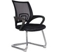 SMTE - 233cBlack Cantilever Chair with Mesh Cover and Floor Protectors