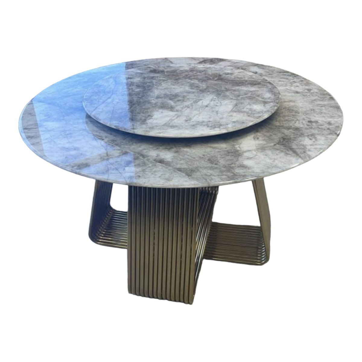 SMTE - Luxury Round Marble Dining Asian TableGreyADtF21