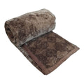 SMTE - Ruling Premium Heavy Winter Zmbo Mink 2Ply Blanket and  TiebackF1Brown