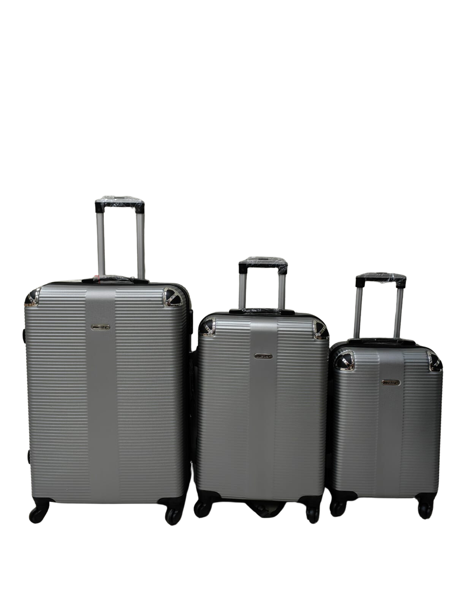 SMTE - 3 Piece Hard Shell Luggage SetSilver