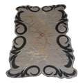SMTE -  Quality Large 3D Printed European Style RugBrown & GoldF1B04
