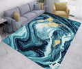 SMTE - Modern 3D Geometric Design200cm by 150cm A19Camouflage Blue