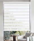 SMTE - Mordern Quality Zebra Roller Blind For WindowF1White90 cm