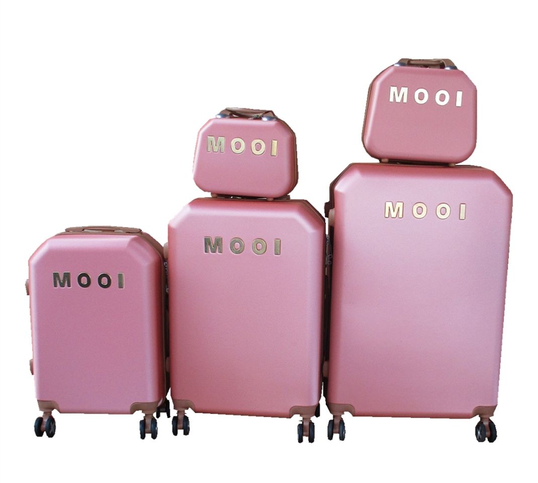 SMTE - 5 Pieces Travel Trolley Luggage SetDurable, Lightweight, Versatile SuitcasesRoseGold