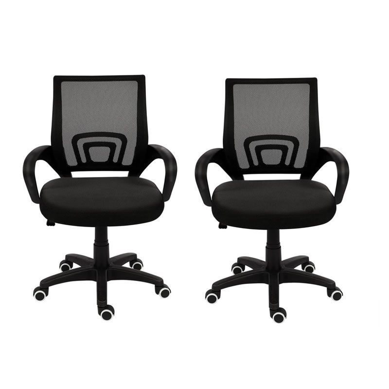 SMTE - Office Chairs Ergonomic MidBack2 PackBlack Color