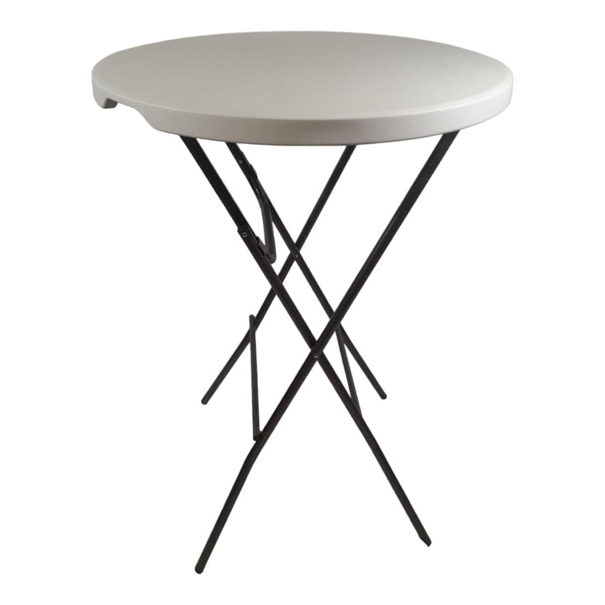 SMTE - High 110cm x 80cm Round BiFold Plastic Event Folding TableF21