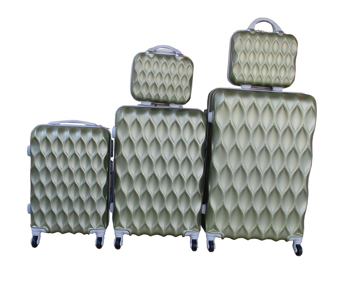 SMTE - 5Piece Travel Trolley Luggage SetDurableLightweightVersatile SuitcasesAvocado