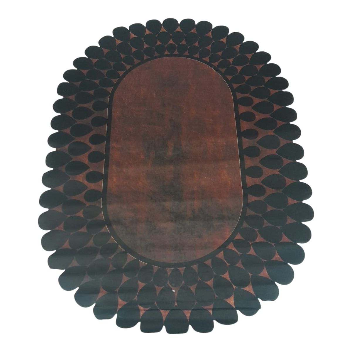 SMTE -  Quality Large 3D Printed European Style RugBrown & BlackF1B12
