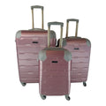 SMTE - 3 Piece Hard Outer Shell Luggage SetProtected EQ1ZPink