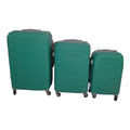 SMTE - 3 Piece ABS Trolley Luggage Bag SetV1F18Green