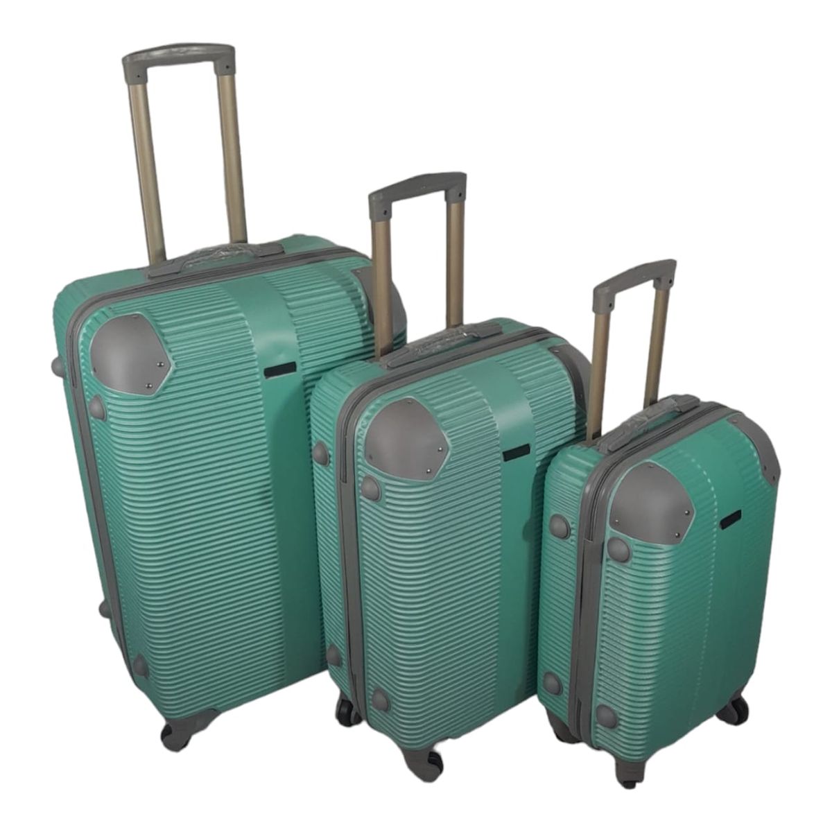 SMTE - Quad Wheel Travel Luggage3 Piece Luggage SetProtectedSoda Green