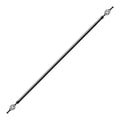 SMTE - Charcoal Expandable Single Curtain Rod with Twisted Cage Finial3m