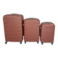 SMTE - 3 Piece ABS Trolley Luggage Bag SetV1F18Pink