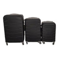 SMTE - 3 Piece ABS Trolley Luggage Bag SetV1F18Black