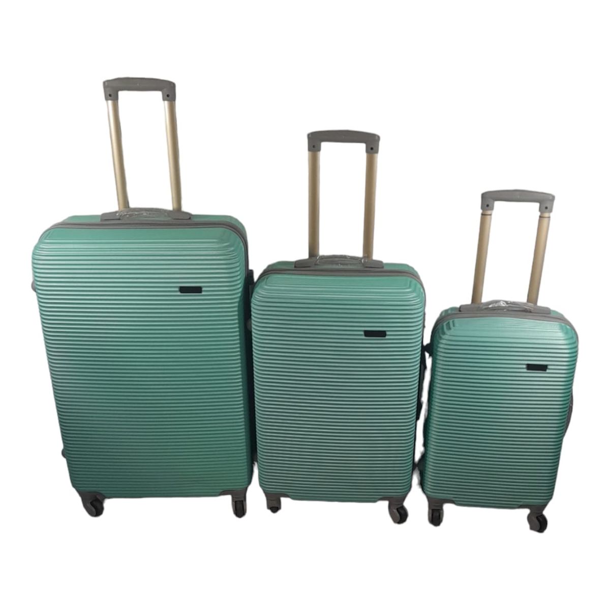SMTE - Quad Wheel Travel Luggage3 Piece Luggage SetLineSoda Green