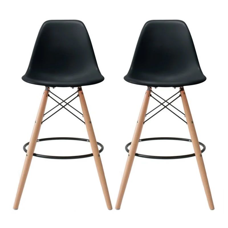 SMTE - Modern Armless CounterBar ChairsSet of 2