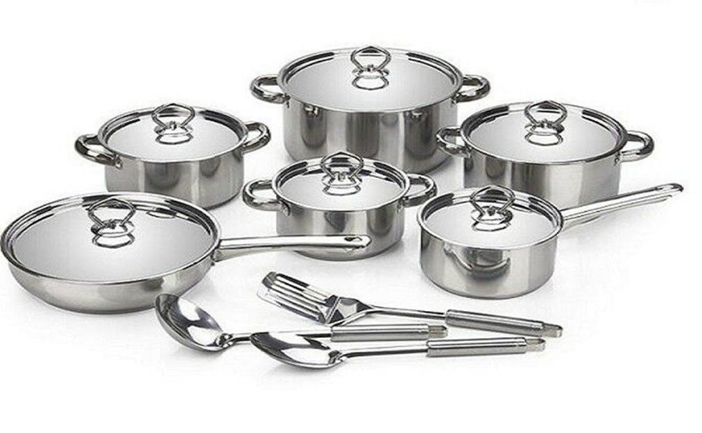 SMTE -  Stainless Steel Cookware Set15 Piece