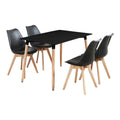 SMTE - Dining Suite / SetDining Table with Four Padded ChairsBlack