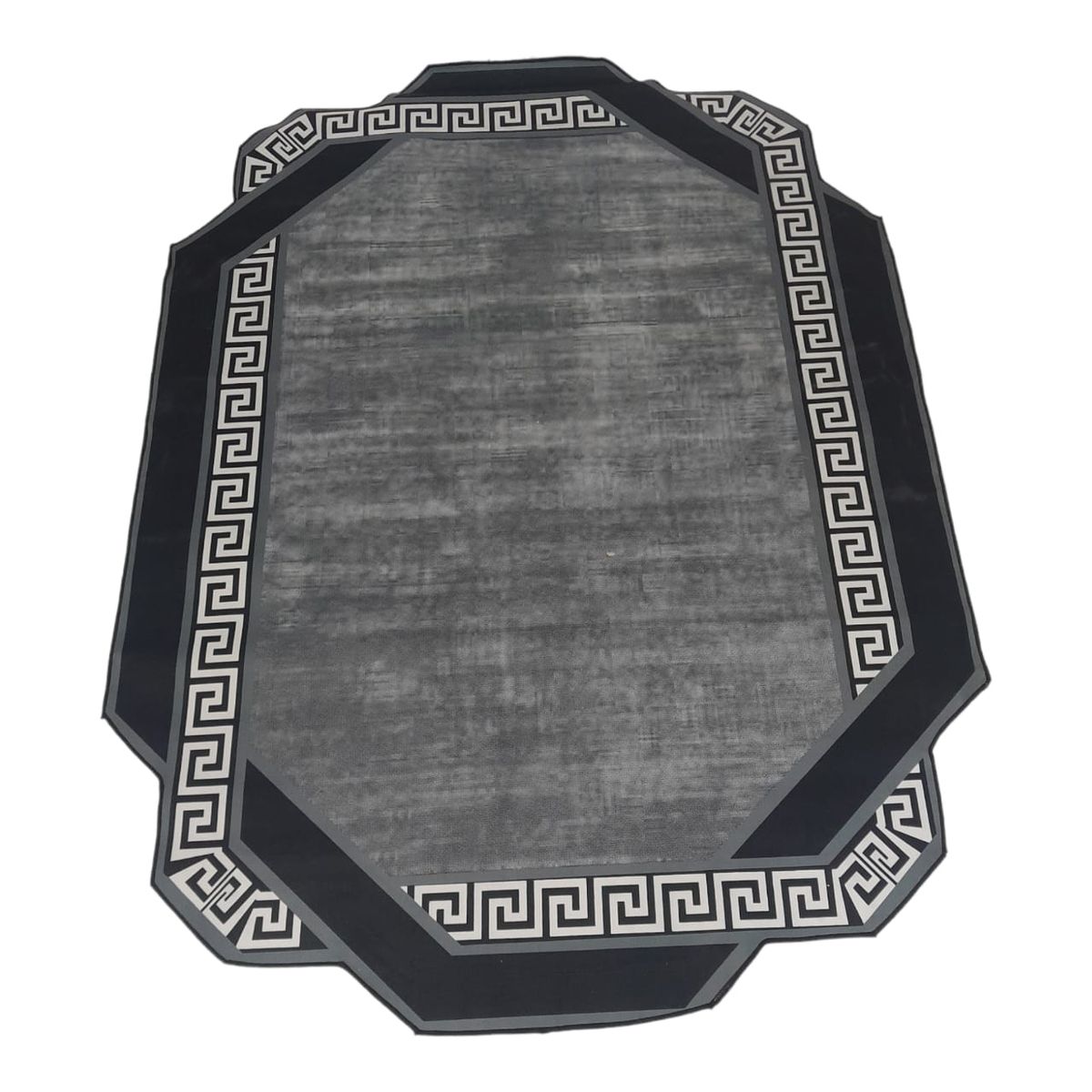 SMTE -  Quality Large 3D Printed European Style RugGrey & BlackF1B25