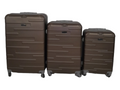 SMTE - 3 Piece Travel Luggage Suitcase Bag Set A03Brown