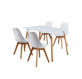 SMTE - Dining Suite / SetDining Table with Four Padded ChairsWhite