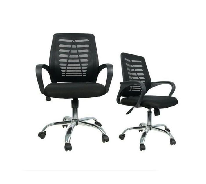 SMTE - 253 Ergonomic Mesh 360 Swivel Office Chair With ArmrestPack of 2