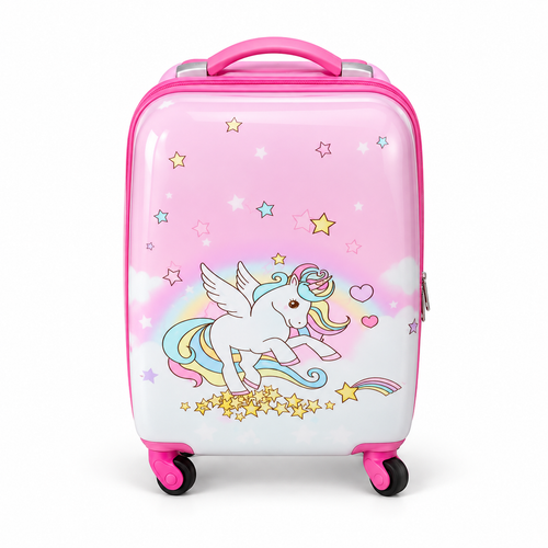 Sastro Gear Kids' Unicorn Suitcase - Pink - 1 Piece — full product view