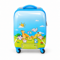 Sastro Gear Kids' Cartoon Suitcase - Sky Blue - 1 Piece — full product view