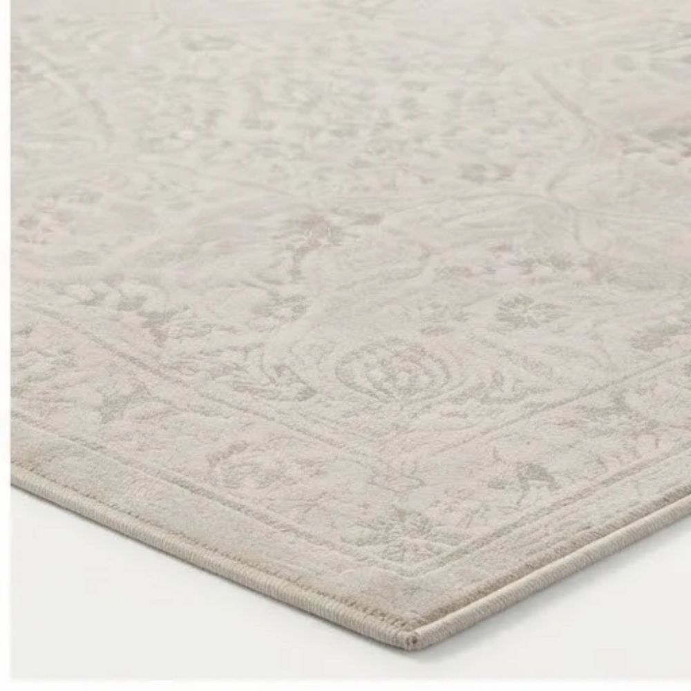 SMTE - Cream Green Traditional Rug - 120 x 170 cm Area Carpet