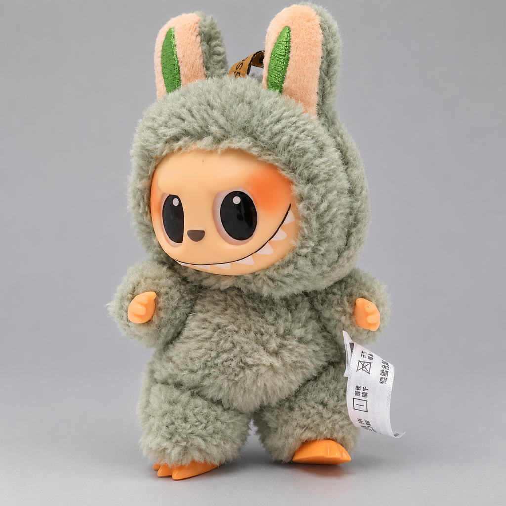 SMTE Bunny-Ear Plush Character Doll - Grey Green - texture view