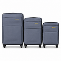 SMTE Galaxia 3-Piece Fabric Suitcase Set - Assorted Colour - hero view