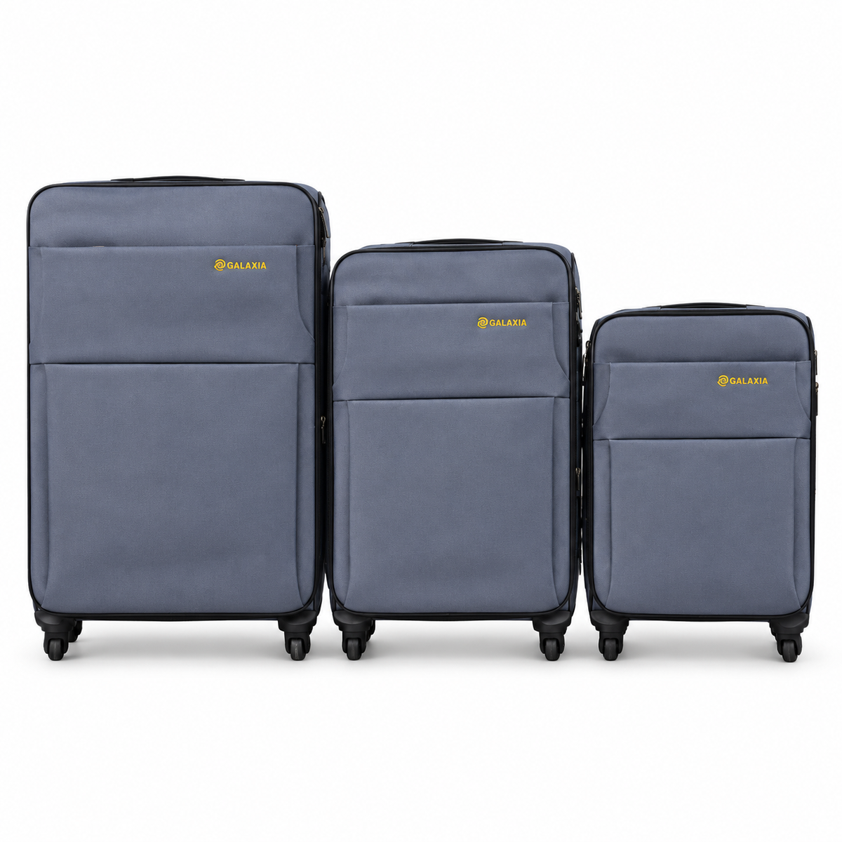 SMTE Galaxia 3-Piece Fabric Suitcase Set - Assorted Colour - hero view