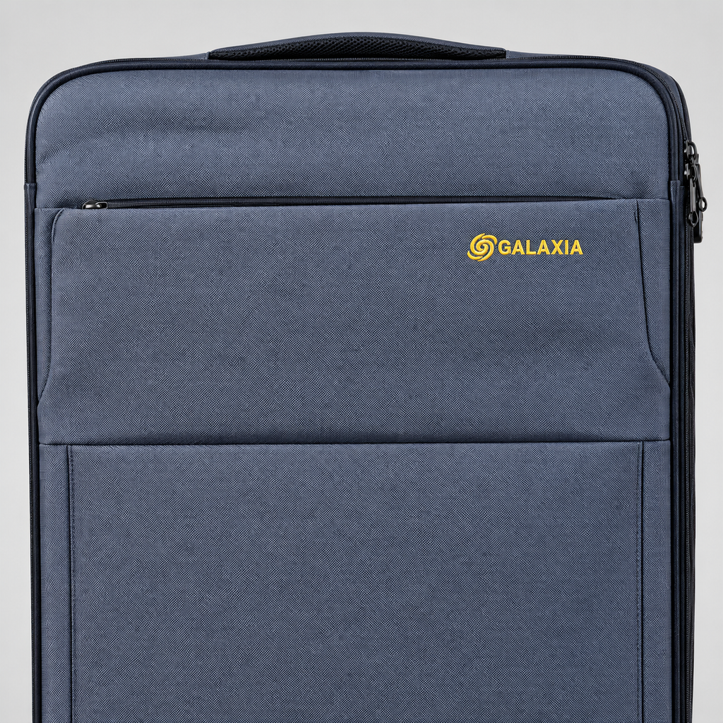 SMTE Galaxia 3-Piece Fabric Suitcase Set - Assorted Colour - pocket view