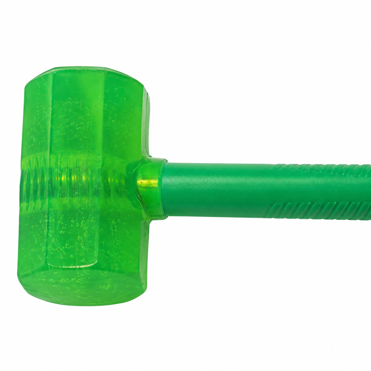 Green translucent mallet - head view