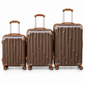 SMTE 3-Piece Geometric Groove Protected Suitcase Set - Assorted Colour - hero view
