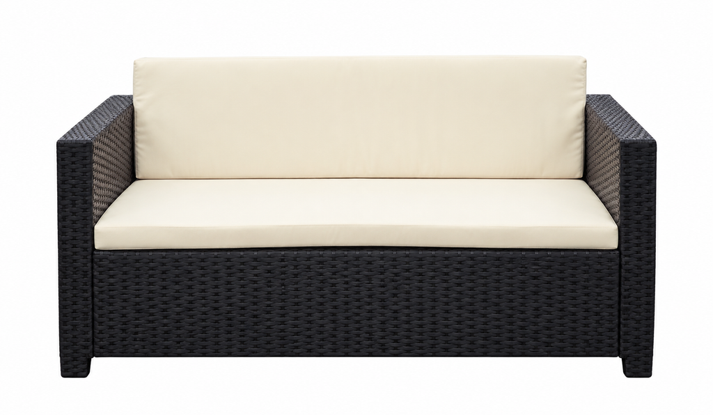 Reck two-seat patio sofa detail